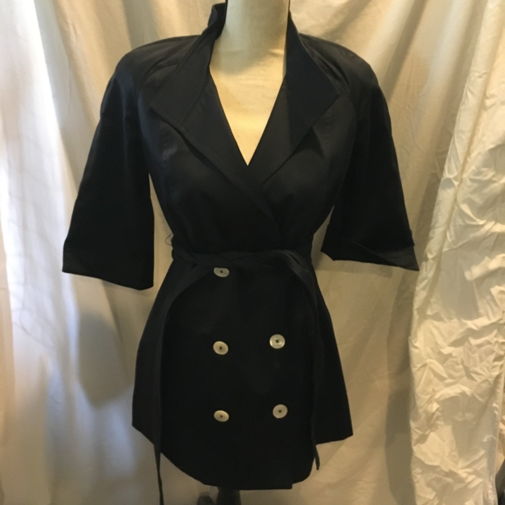Bill Blass New York Navy Poncho